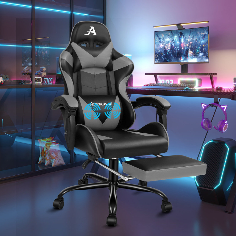 Gaming Racing Chair With Footrest