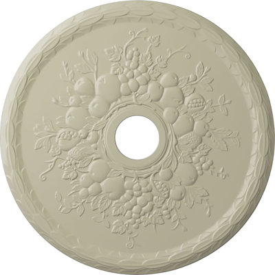 Endurathane Grape Ceiling Medallion, 22 5/8"OD x 3 5/8"ID x 5/8"P (Fits Canopies up to 5 3/8"), Hand-Painted Clear Yellow Finish