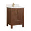 Meuble-lavabo à simple cuve 24 po en chêne brun foncé vieilli avec plateau en pierre composite à grain blanc-1930349675-1930349672