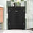 Freestanding Wooden Corner Bathroom Storage Cabinet with Door and Adjustable Shelves-1746948151