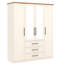 Cleverton Tellys 4 Door 3 Drawer Wardrobe with Mirror-121039414