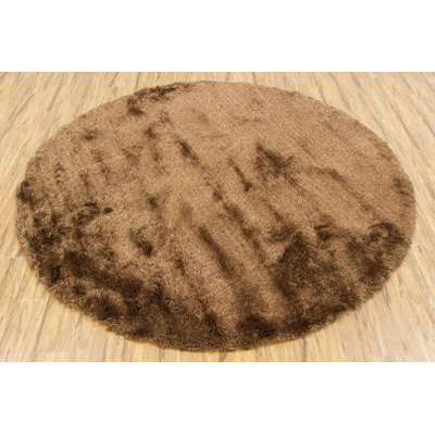 Mercury Wool Area Rug in Dark Brown