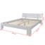 vidaXL Bed Frame Solid Pinewood-43556312-43556315