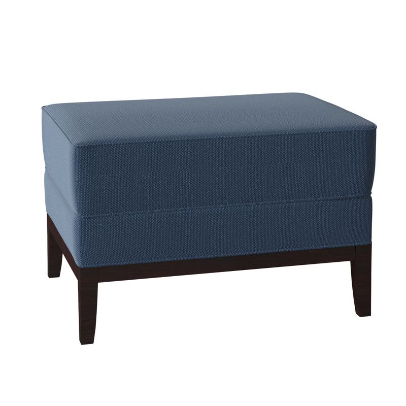 Eastside Ottoman, Gray, Black Walnut
