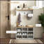 Ensemble de banc à chaussures 9 paires 2 en 1, support à chaussures 9 paires avec portemanteau, entrée moderne, couloir, vestibule, rangement pour chambre à coucher