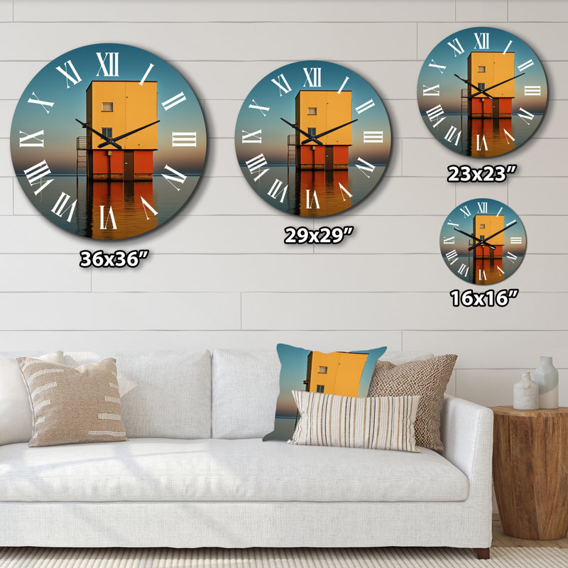 Horloge murale en métal Coastal Minimalisme, Très grand
