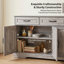 Grand buffet 65,75 "avec porte en bois-130768998