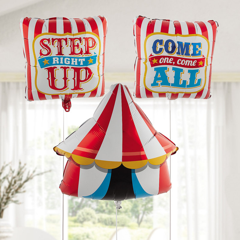3 ballons Fun Carnaval Mylar Fun