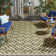 Arneshia Geometric Green/Bone Area Indoor/Outdoor Area Rug