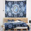 Tapisserie psychédélique relaxing abstract clear blue-28495628