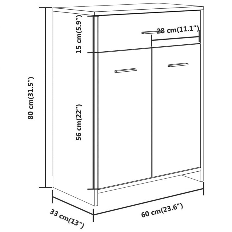Smolan Bathroom Cabinet, Oak