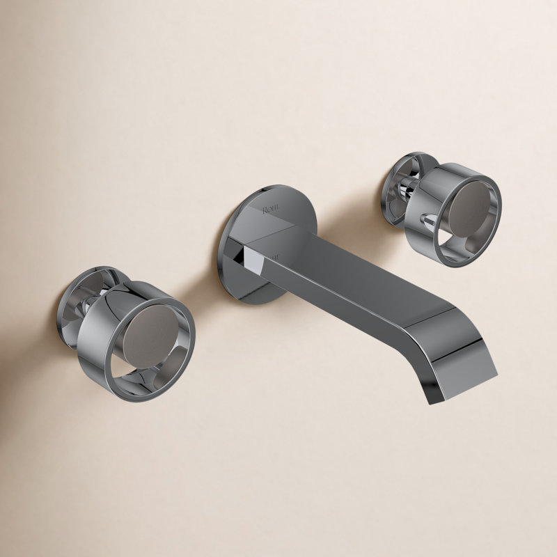 Eclissi™ Wall Mounted Bathroom Faucet, Polished Chrome/Satin Nickel