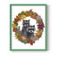 Reproduction de couronne de ratons laveurs feuille d'automne - bois massif-37917986-37917987