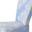Fauteuil d'appoint en velours bleu et blanc