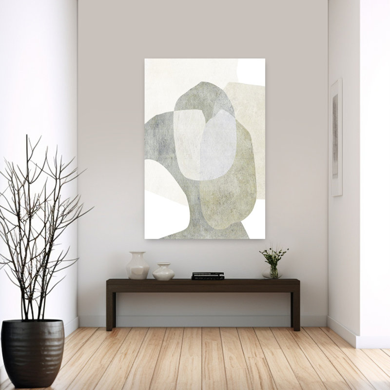 Art contemporain abstrait géométrique contemporain, H 60 po x l 40 po