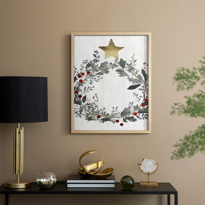 Christmas Holiday Art CMXXXIX Framed Print - Solid Wood