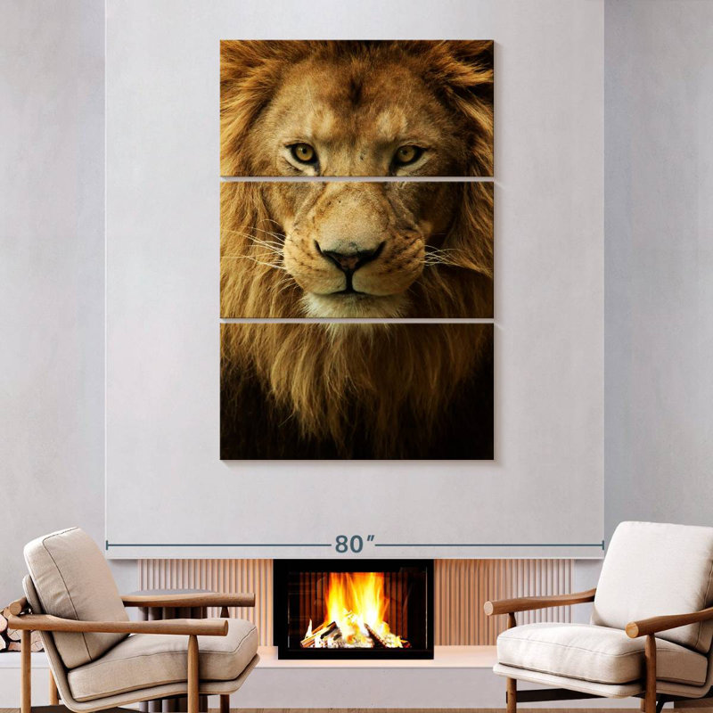 Brampt Fabulous Lion Head, 74" H x 48" W