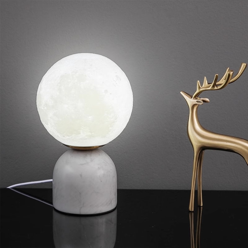 Gysel Marble Novelty Lamp, White