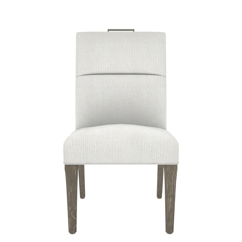 Thom Filicia Home Fabric Tight Back Side Chair, Kennelly Snow, Hampton