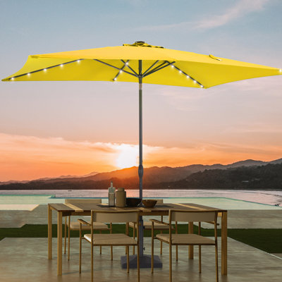 72"x108" Round Lighted Market Umbrella