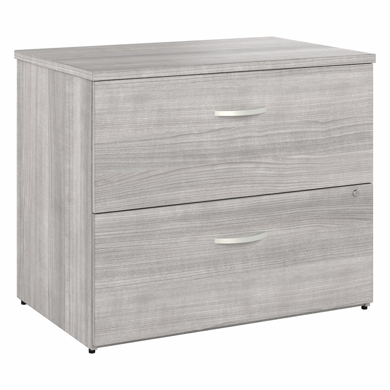 Classeur latéral à 2 tiroirs Kemry, Gris platine