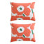 Unikko Orange/Green/White Organic Cotton Duvet Cover Set-408159261-467131657