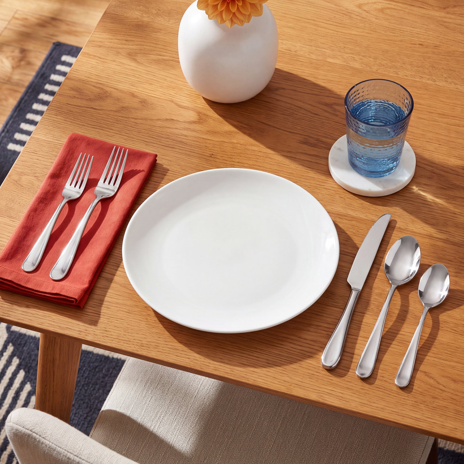 Grant 20 Piece Everyday Flatware Set, Service For 4