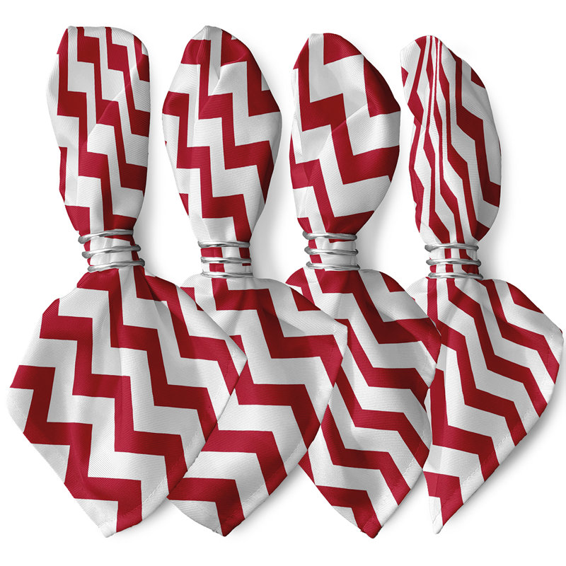 Aamna Decorative Napkin, 18" W x 18" L, Red