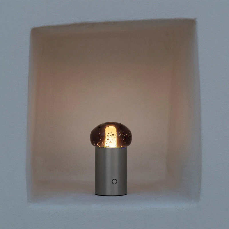 Glass Lamp, Silver