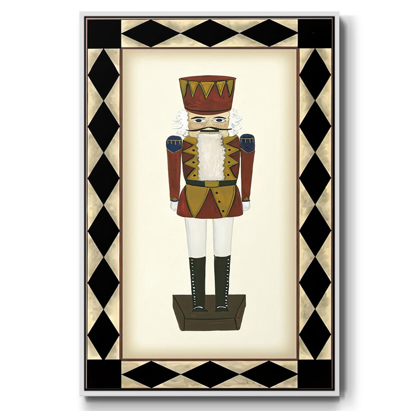 " Nutcracker ", 25" H x 17" W x 1.5" D, White Floater Framed