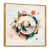 Toile avec cadre flottant or