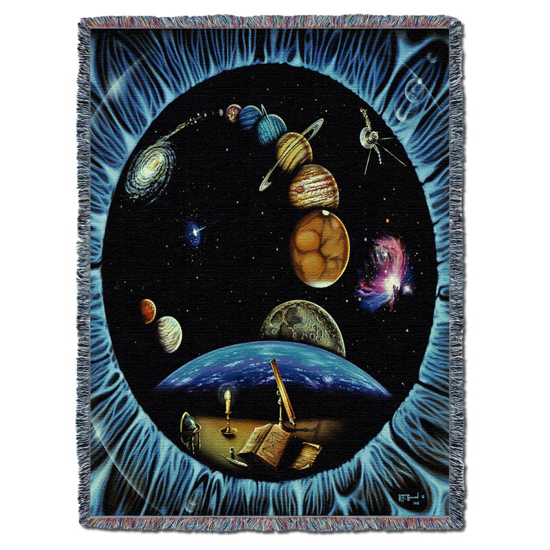 Couverture Pure Country Weavers Galaxy Outer Space par Kurt C Burmann - jeté en coton tissé - fabriqué aux États-Unis