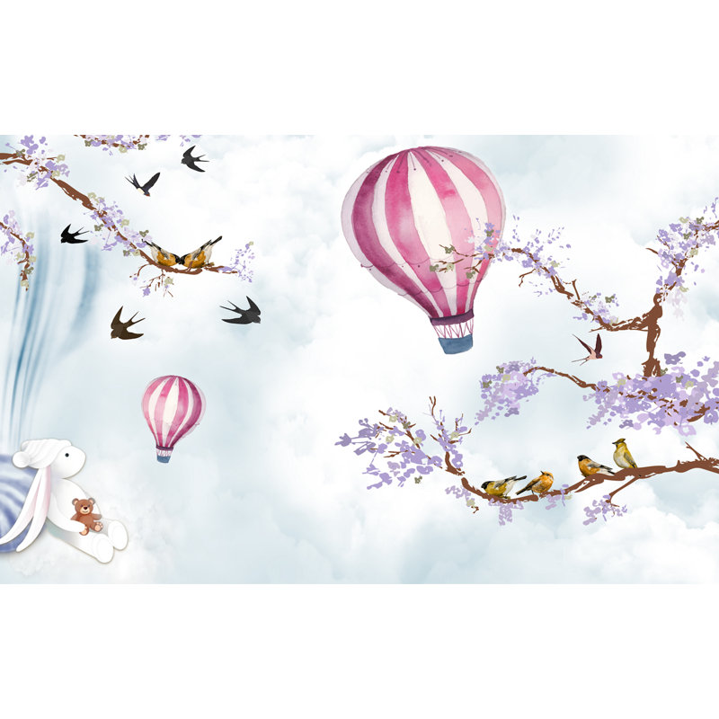 Papier peint texturé amovible Hot Sky Balloon, l 75 po x L 49 po