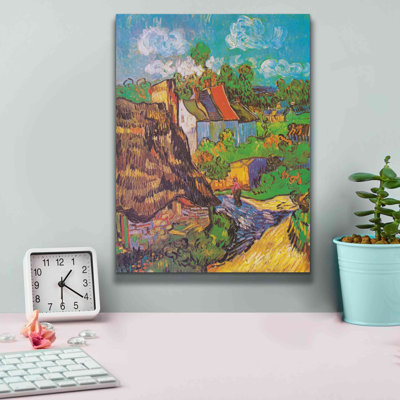 «House At Auvers» par Vincent Van Gogh, impression sur toile, estampe numérique