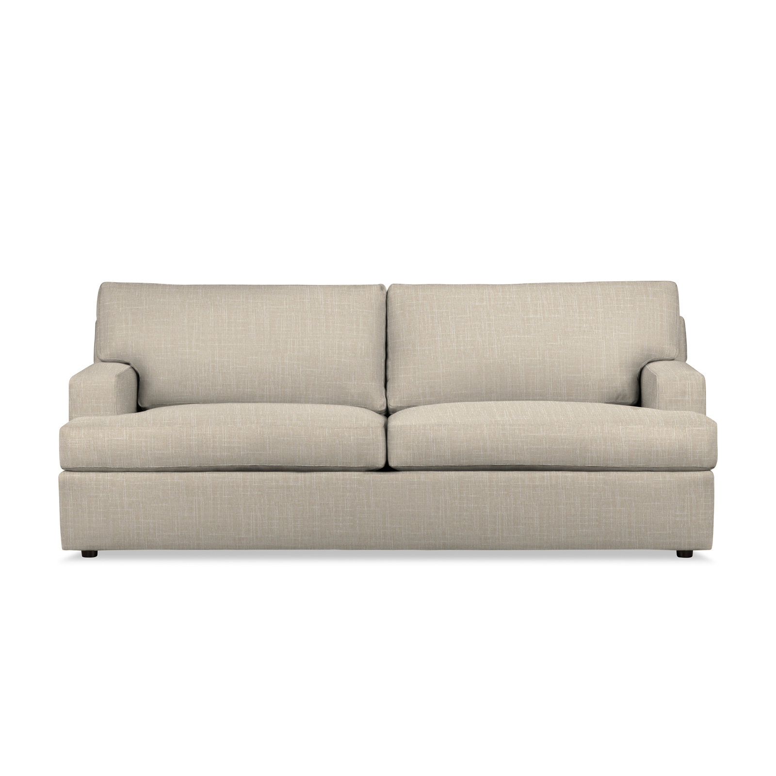 Cleo 84" Upholstered Custom Sleeper Sofa, Lena Sand Performance Linen Blend