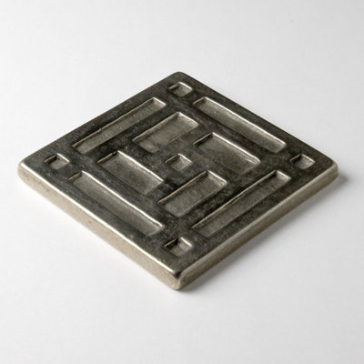 3 in. x 3 in. Bronze and Metal Decorative Tile Insert