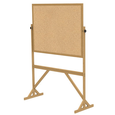 Freestanding Cork Reversible Bulletin Board