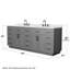 Ensemble de meuble-lavabo double 84 po Beckett-134315479-134315485-134315488