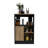 Kitchen Island 36" H, Three Open Side Storage Shelves And One Push-To-Open Cabinet