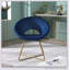Chaise d'appoint rembourrée en velours soyeux Slatina-600919976