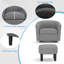 Fauteuil d'appoint pivotant avec repose-pieds Modern