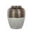 13X13x16" Round Sienna Brown Ceramic Accent Vase
