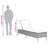  Patio Sun Lounger Gray PE Rattan Standard Adjustable Armrests-168584724-168584723