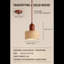 Luminaire suspendu moderne en pierre naturelle et bois