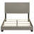 Efram Taupe Upholstered Full Panel Bed