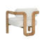 FAUTEUIL Outten - CHÊNE RUSTIQUE - Tweed ivoire HEATH - crème