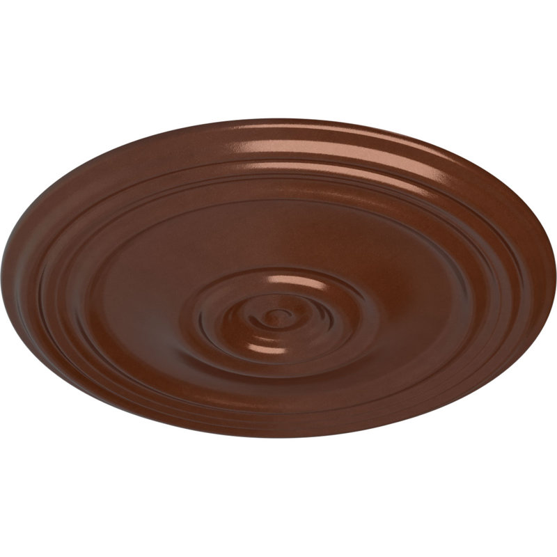 Médaillon de plafond Endurathane Reece, diamètre extérieur de 21 po x P 1 1/4 po, (pour auvents jusqu'à 6 3/4 po) Finition cuivre peint à la main