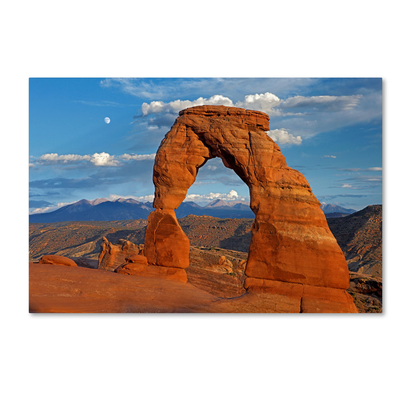 Alexan, «Delicate Arch Sunset», reproduction de photo sur toile tendue, H 12 po x l 19 po