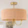 Stephane 3 - Light 17.71'' Shaded Drum Semi Flush Mount with Fabric Accents