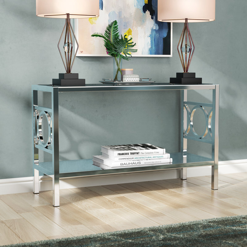 Table console Jacia 47,25 po, Chrome chrome